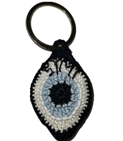 Πλεκτό Μπρελόκ Μάτι Symi Μικρό Μπλε Ραφ